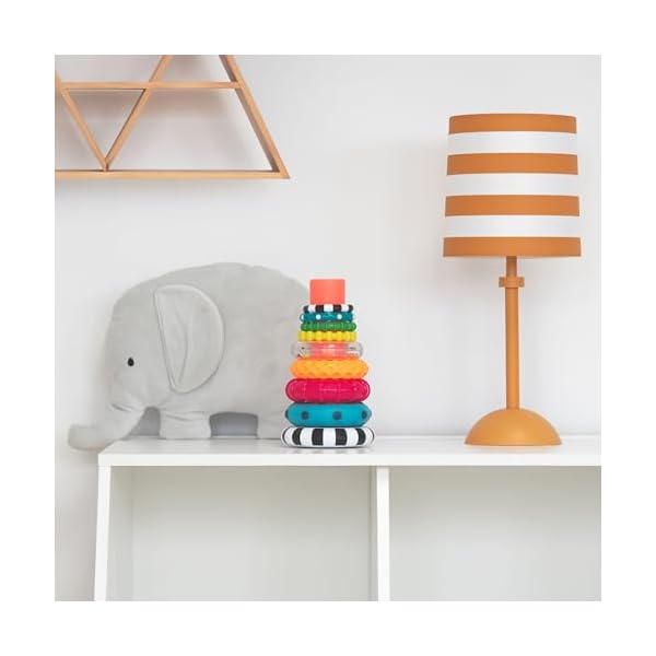 Sassy Stapel of Circles Stapelring STEM Lernspielzeug, ab 6 Monaten, mehrfarbig, 9-teiliges Set – Bild 8