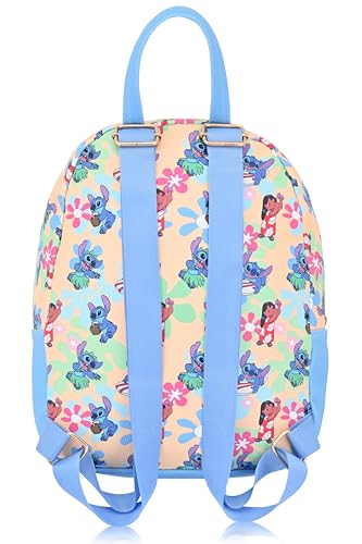 Image of Disney Lilo and Stitch Backpack for Women, Men, Boys, Girls, Unisex | Cute PU Leather 10 inch Stitch Mini Backpack Purse Shoulder Purse | Stitch Bag and Stitch Accessories