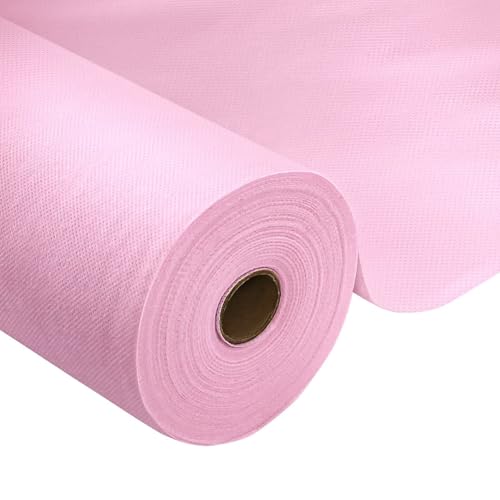 Rouleau de nappe, Rose, 1 x 25 m, 1 rouleau de nappe, Vlies jetable semblable à du tissu, idéal pour toute fête, mariage, fête d'anniversaire,...
