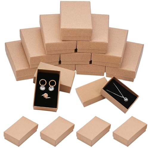 Dtoterul Boite Kraft 16 Pièces Boite en Carton a Decorer Petit Kraft Brown Boîtes en Carton Boite...