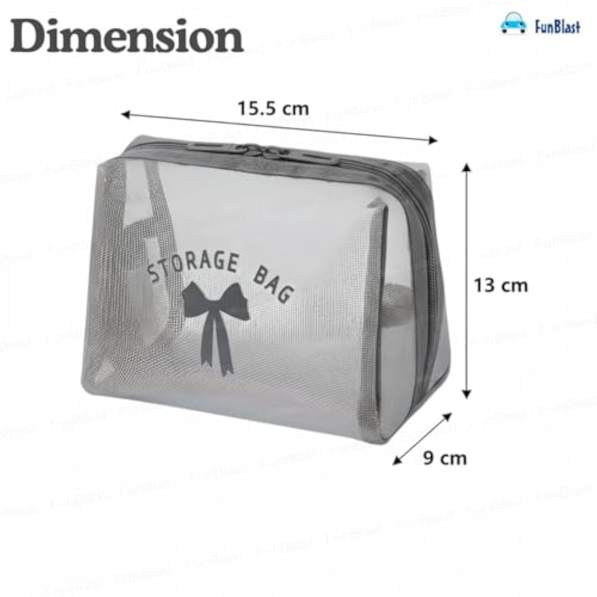 Cosmetic Pouch Case - Travel Mesh Makeup Bags for Women