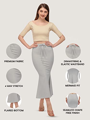 Image of Mehrang Lycra Saree Shapewear Petticoat for Women, Cotton Blended,Petticoat,Skirts for Women,Shape Wear Dress for Saree