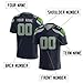 Jerseier Custom Football Jersey Customized Football Sport Uniform Personalized Name/Number Football Shirt for Men Women …, 7X-Large-8X-Large, Seahawk Navy