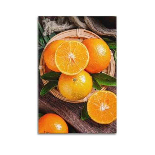 Poster oranges fraîches et bambou pour illuminer votre cuisine