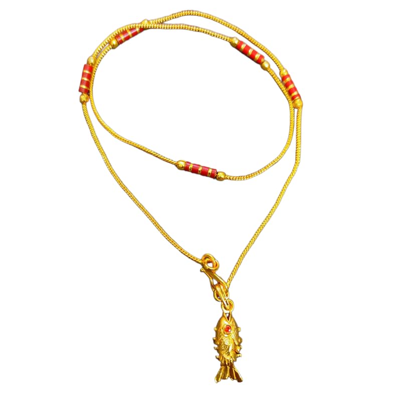 Latest Double Side Fish Dollar Chain Short Chain For Women &Girls 18 Inch-image-38