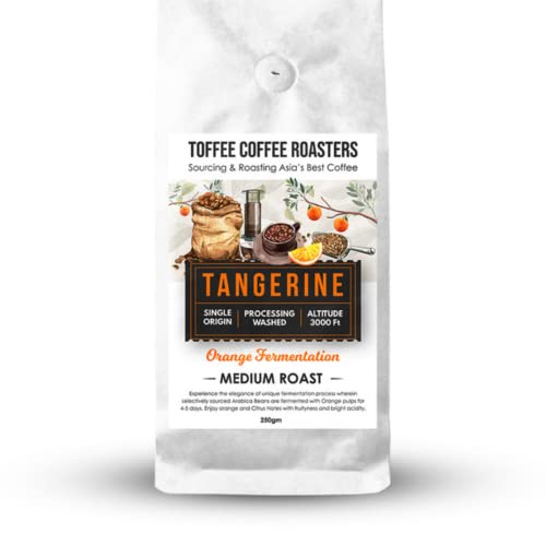Image of Toffee Coffee Roasters Tangerine - Orange Fermented Medium Roasted Single Origin Asia's Best Coffee | 250 gm (Pour Over)