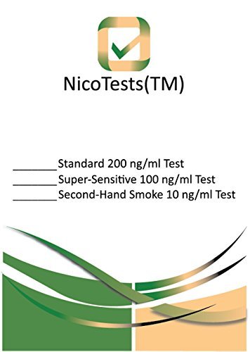 NICOTESTS - Vaping and E-Cigarette Nicotine/Continine Urine Test - Easy to Use, Fast