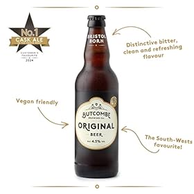 Butcombe Brewery, Original Beer Bottles, Vegan Friendly, Bitter, Clean and Refreshing, 8 x 500ml