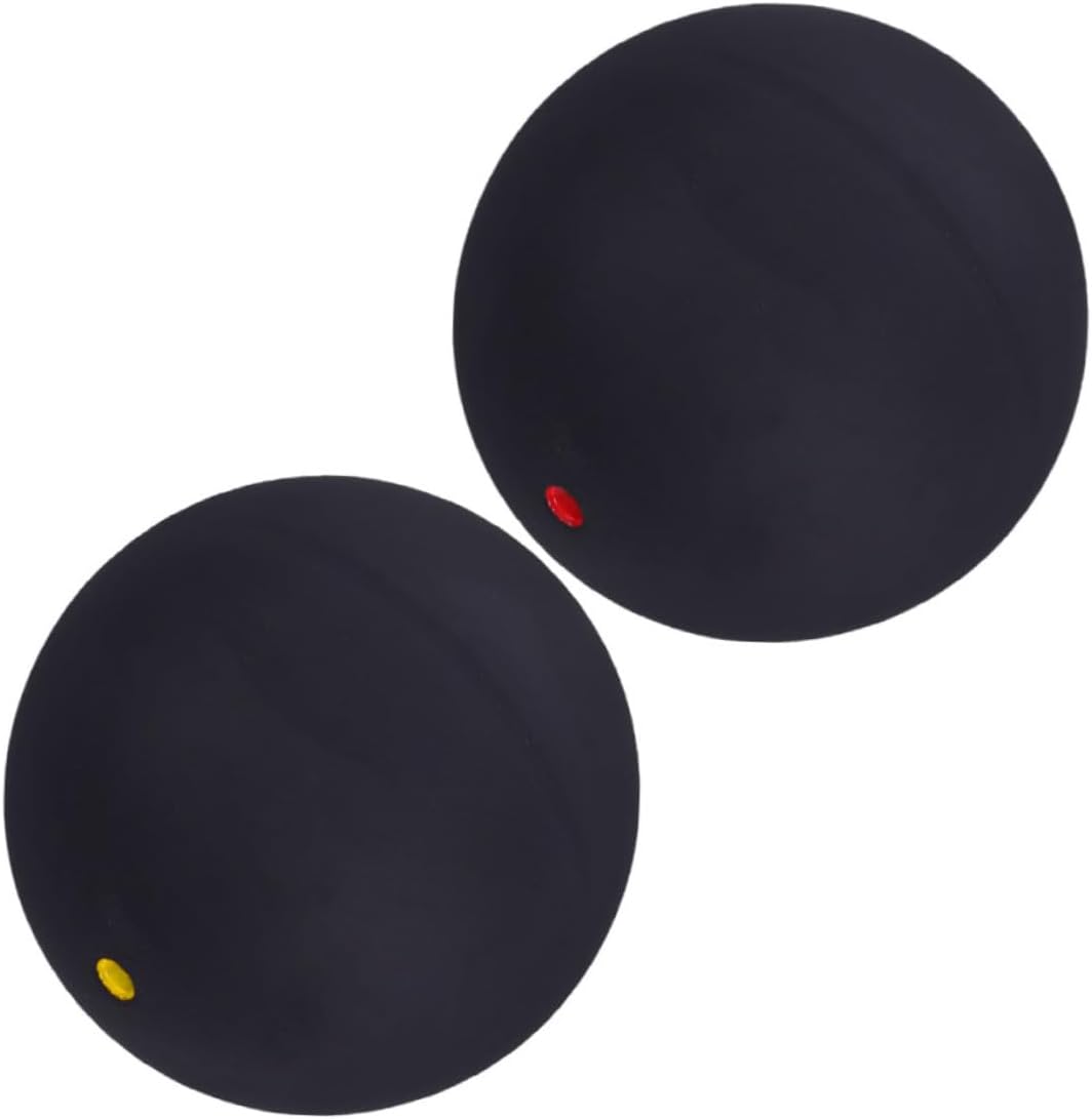NOLITOY 2pcs Single Dot Squash Balls Rubber Bounce Training Balls for Beginner Reaction Training Indoor Outdoor Use