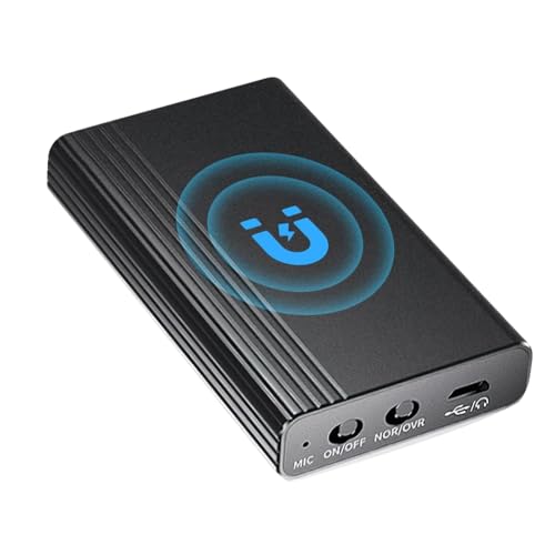 Giwnhvx Grabadora de voz digital de 128 GB, grabadora controlada por voz, grabadora de voz de 440 horas para conferencias, entrevistas, reuniones, aulas
