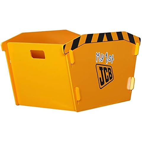 JCB - Kidsaw JCB Skip Toybox - Kids Storage - Digger Toybox - Toy box for Kids and Toddlers - Bedroom Furniture for Juniors - Orange Cover