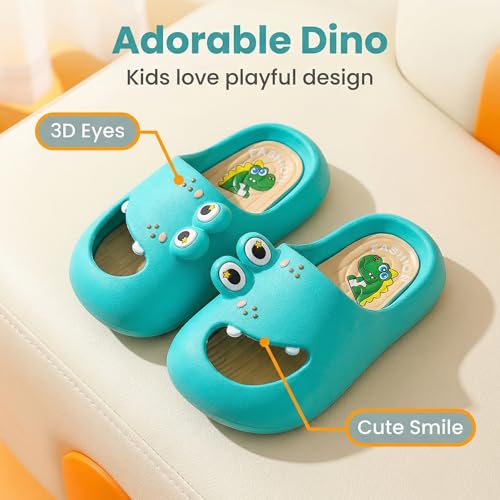 Image of Toddler Little Kids Slides Sandals Unicorn Dinosaur Bunny Beach Pool Shower Slides Anti-Skid Home Bath Slippers Cute Summer Outdoor Shoes for Girls and Boys