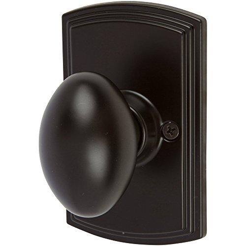 Delaney Hardware 115T-Cn-Black-Dummy Canova Knob Dummy, One Sided, Non-Turning Door Knob, Black, Egg Style #TOP17