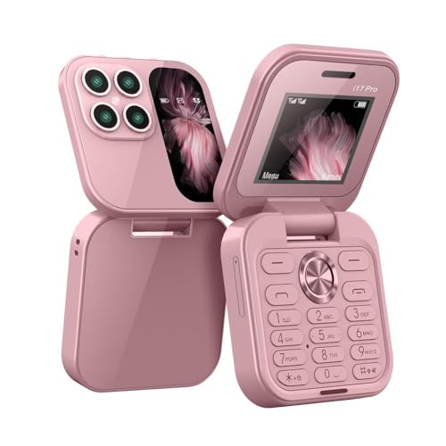 ピンク 折りたたみ式携帯電話 Amazon.co.jp: i17 PRO ミニフリップ携帯電話、FMラジオ付き