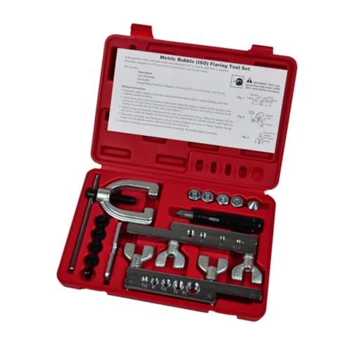 Inline Tube Combination Metric Bubble & 45 Degree Double Flare Tool with Deburring Tool