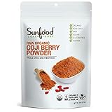 Sunfood Superfoods Goji Berry Powder. Raw, Organic, Non-GMO. 100% Pure Goji Fruit: No Additives or...