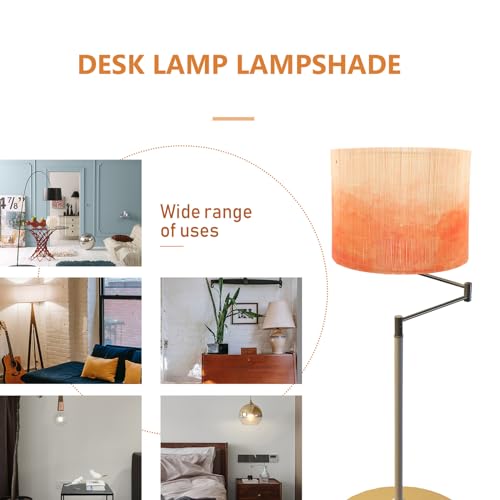 Gadpiparty 76229XUY596C177 Gradient Bamboo Lamp Shades, E27 Chandelier Lampshades Vintage Drum Lamp Shade Cover European Light Covers Clip thumb #5