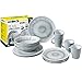 BRUNNER Melamin Ess Geschirr Set Lunch Box 16-Teilig Camping Reise Teller Becher Stonetouch Pearl Imagen de BRUNNER Melamin Ess Geschirr Set Lunch Box 16-Teilig Camping Reise Teller Becher Stonetouch Pearl