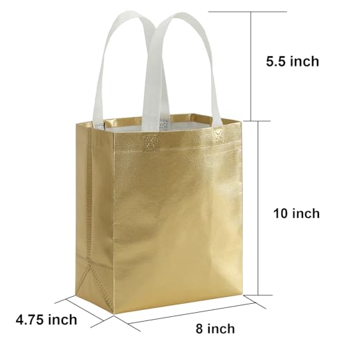 Tosnail Glossy Gold Reusable Tote Bags