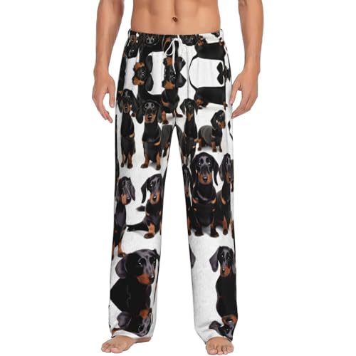 Pantalon de pyjama teckel en flanelle homme pour des soirées cocooning confortables en hiver