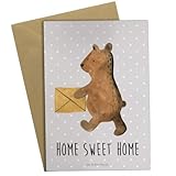 Bär Zuhause Einzugsgeschenk Einzug Neues Haus Neue Adresse Umzug Umziehen Geschenk Geburtstagskarte Ansichtskarten Bär Teddybär Grußkarte Klappkarte Einladungskarte Teddy Glückwunschkarte Hochzeitskarte Karte
