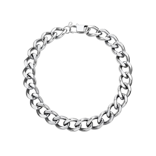 U7 Chunky Cuban Link Chain for Women, Stainless Steel Chain Necklace, Dainty 14K Gold/Silver Thick Trendy Punk Hip Hop Cuban Chain, 12mm/16mm/20mm 20inch 12mm-Gold