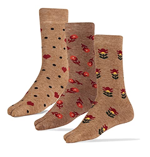 Image of RC. ROYAL CLASS Women's Warm Woolen Calf Length Thick Terry /Towel Multicolored Socks(Pack of 3 Pairs)(Winter wear socks)