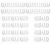 24 Pieces Set = 24-pin x 4, 8-pin x 12, 6-pin x 8 Cable Comb for 3 mm Cable Gesleeved Up To 3.4 mm/0.13inch),transparent