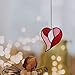 HAOSUM Red Heart Suncatchers Stained Glass Window Hanging, Handmade Heart Ornaments, Birthday Gift for Grandma Mom Sister Aunt,Valentines Day Gift