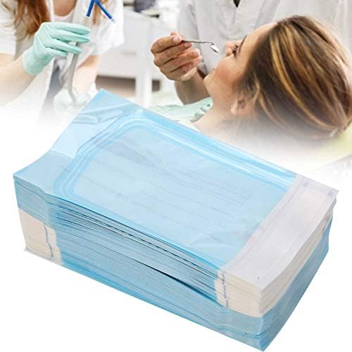 200pcs/Box Self-Sealing Oral Sterilization Bag, Disposable Sealed Sterilization Bag, Oral Supply Cleaning Pouch Storage Bag, Dental Tool Sterilization Pouches (83 x 160mm)