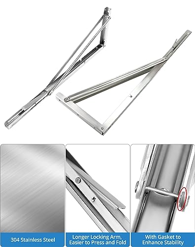 Support pliant robuste en acier inoxydable de 600mm