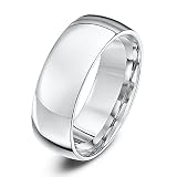 Theia Anello in Palladio 950, Fede Nuziale Comoda, Misura 17