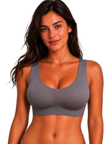 Image of Viola's Secret 6 Pack of Color Print T-Shirt Bras B Cup C Cup and D Cup