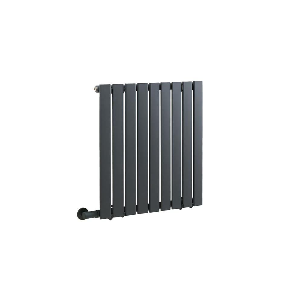 Milano Anthracite Alpha 600W Horizontal Single Flat Panel Electric Radiator - 635Mm X 630Mm