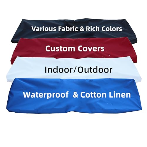 Federe Personalizzate per Cuscini con Cerniera per Interno/Esterno, Taglio su Misura, Rivestimento Impermeabile per Cuscino di Ricambio, Fodera Protettiva Antiscivolo per Sedile di Divano, Poltrona