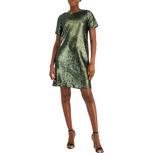 Anne Klein Sequin T Shirt Dress