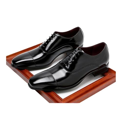 Summer Men's Three-Joint Leather Shoes Business Casual Men's Shoes Oxfords(Black,9)2