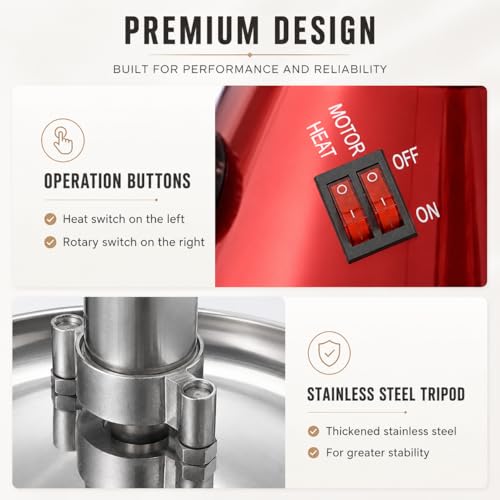 Fondue à chocolat électrique 3 L avec contrôle de la température, design anti-déversement pour fêtes, qualité commerciale, facile à nettoyer, base robuste