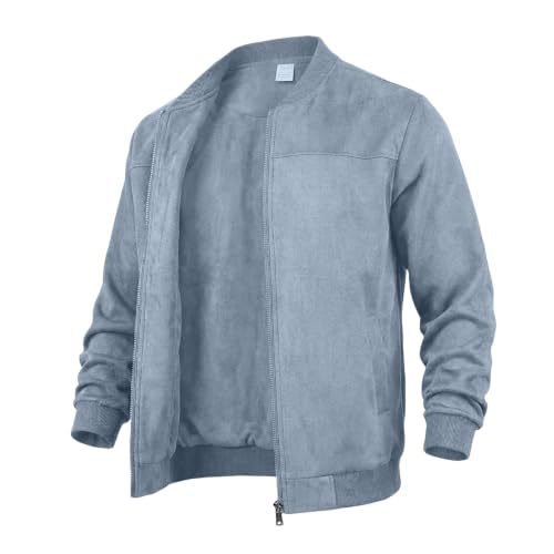 Mens Lightweight Jacket Zip Up Business Casual Bomber Jacket with Pockets - image 4