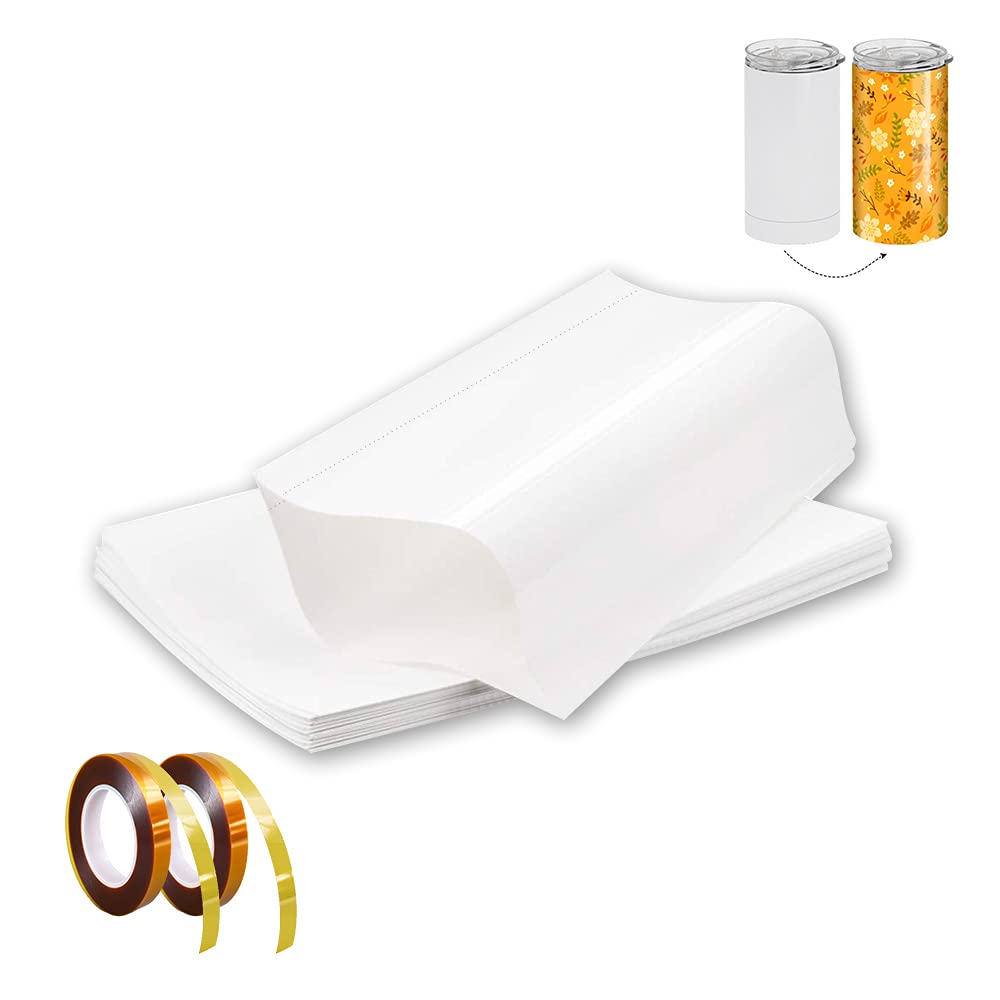 Buy (70 Pack)Sublimation Shrink Wrap Sleeves White Bags 5 x 10 Inch