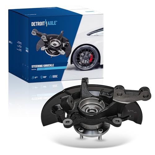 Image of Detroit Axle - 2.5L Front Left Steering Knuckle for 2012-2017 Toyota Camry, 2013 2014 2015 2016 Driver Side Steering Knuckle and Wheel Bearing Hub Assembly Replacement
