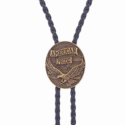 Eqcetpf Bolo Tie - Bolo Tie For Men American Eagle Oval Pendant Necktie Western Cowboy Rodeo Dance Vintage Shirt Chain, For Party Suits Anniversary Jacket Prom,Bronze,One Size #TOP1