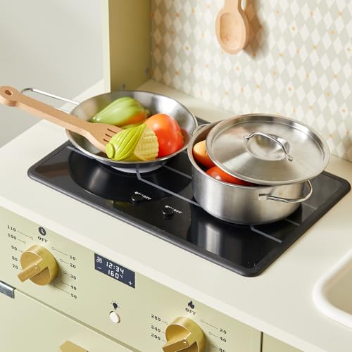 Image of Tiny Land Play Kitchen for Kids - Real Lights, Sounds & Adjustable Height