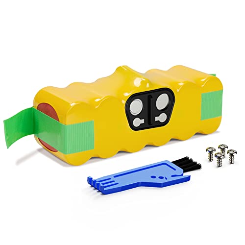 YABER NI-MH - Batería de repuesto para robot aspirador serie 500 600 700 800 R3, 531 555 581 595 620 650 770 780 871 870 880 piezas de repuesto con accesorios cepillo de polvo y tornillos Cover