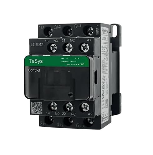 Contacteur AC tripolaire LC1D12 24V noir à commutation triphasée stable