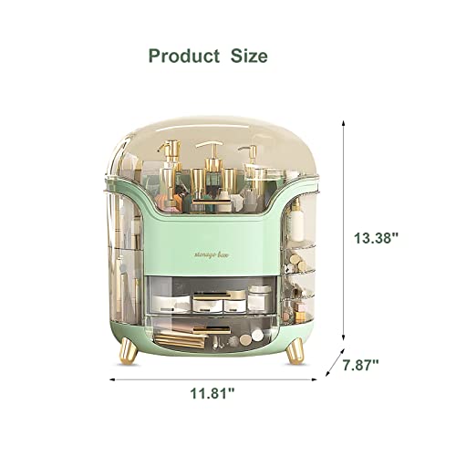 Image of Omeily Makeup Organizer Countertop Vanity Cosmetic Skincares Organizer | Large Clear Makeup Organizer Cosmetic Storage Box for Skincare Perfume, Vanity & Bathroom Organizer Gift for Women Girls