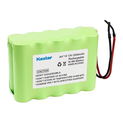 Kastar 1-Pack AA 12V 2000mAh (10xAA) Ni-MH Battery Pack with Two Wires Lead for DIY