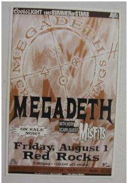 Megadeth The Misfits Handbill Poster Megadeath 1997