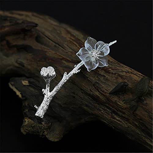 Broches en Argent Sterling 925 avec quartz naturel pour femmes