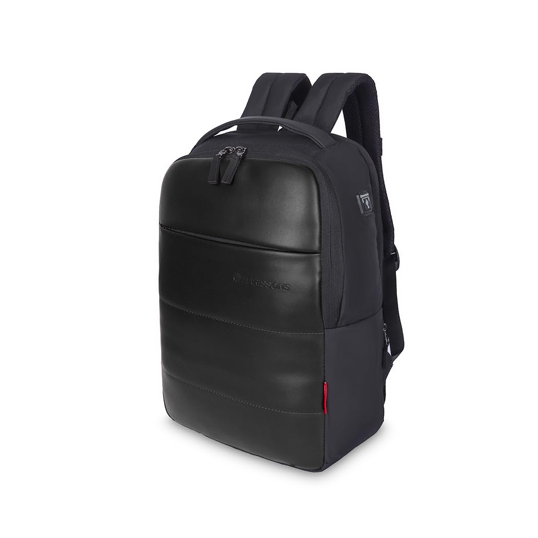 Zenith 16L Compact Vegan Leather Laptop Backpack for Men & Women | External USB Port with Internal Bottle Pocket & Side Pockets-image-43